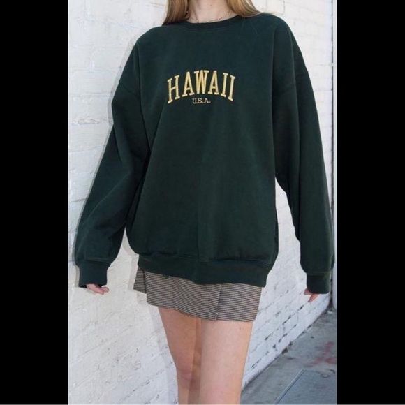 Brandy Melville Tops - John Galt Hawaii Green Sweatshirt